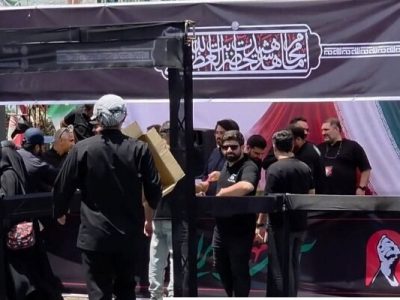 برپایی موکب «فدا» توسط فعالان اقتصاد دیجیتال در تشییع رهبر شهید